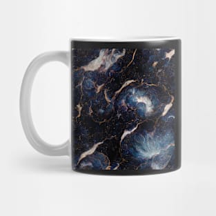 Blue gold marble pattern Mug